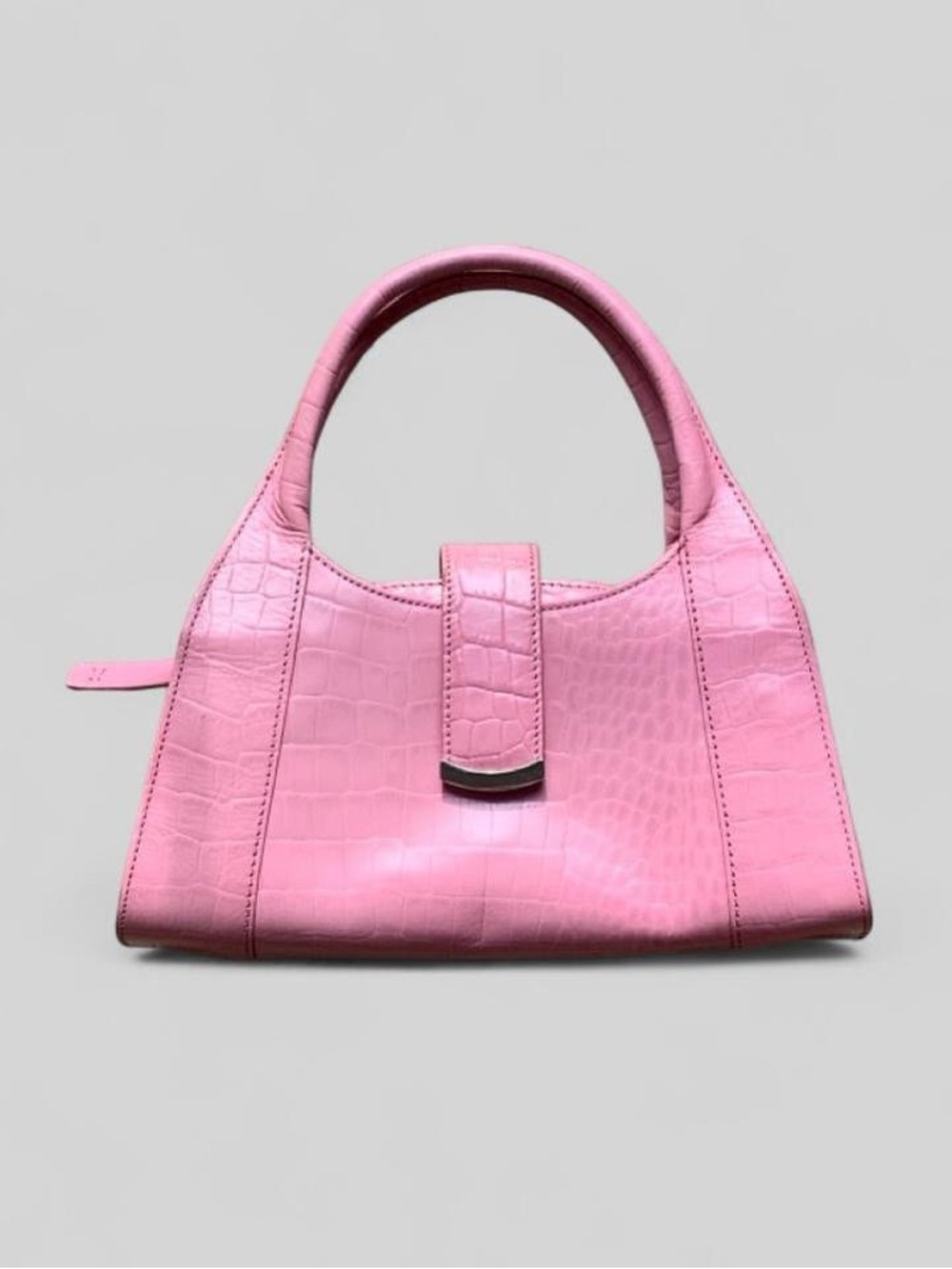 Alfani Pink Croc-Embossed Mini Top-Handle Bag